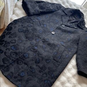 Ann Taylor Black and Blue Textured Jacket